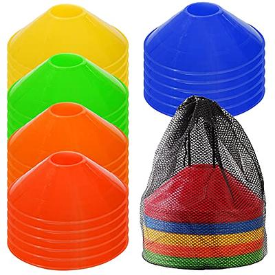 Trademark Innovations Plastic Disc Cone Set - 24 Pack of Sports Training  Cones in Mixed Colors - 2 Inch Height - Football, Soccer, and Agility  Drills - Yahoo Shopping