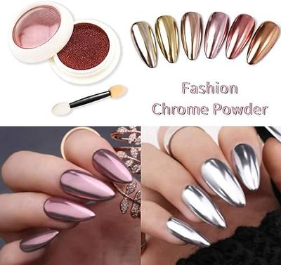 PINK NAIL MIRROR POWDER PLATINUM Rose Gold Chrome Nails Shining Pigment  (y3) | eBay