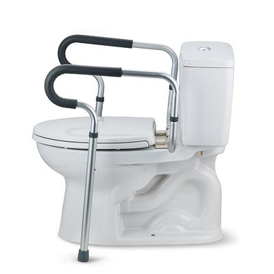 Oasisspace Stand Alone Toilet Safety Rail - Heavy Duty Medical Toilet Safety for