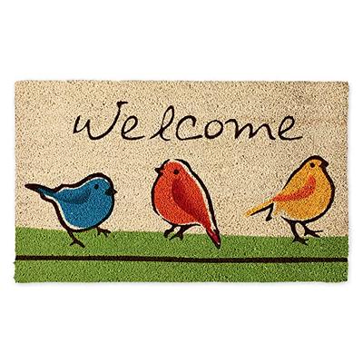 Welcome Coir Door Mat - Natural