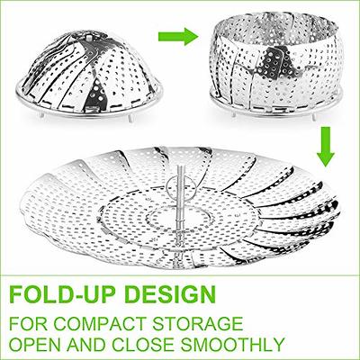 FOFAYU Vegetable Steamer Basket for Cooking, Stainless Steel Veggie Fish  Food Steamer Basket, Folding Expandable Steamers to Fit Various Size Pot -  Yahoo Shopping