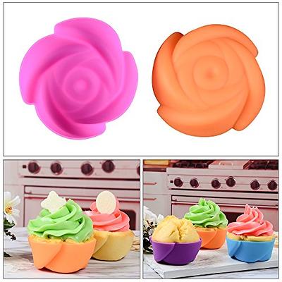 Premium Cupcake Mold Set By - Reusable Food Grade Silicone Cupcake