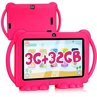 SGIN Android 12 Kids Tablet, 2GB+64GB Tablets for Kids, 10 Inch Kids Tablet  with Case, Dual Camera, WiFi, Parental Control APP, Educational Games,  iWawa Pre Installed, Pink 