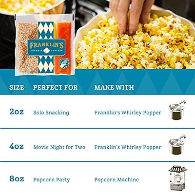 Franklin's Gourmet Popcorn All-In-One Popcorn Packs for Popcorn Machine -  8oz Pack of 10 - Made in USA - Organic Popcorn Bags with Buttery Salt & Oil  - Yahoo Shopping