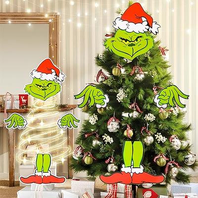 4Pcs Christmas Tree Topper Decor - Grinchmas Decor for Fence Garage Holiday  Xmas Home Party Decor - Yahoo Shopping