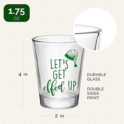 Let's Get Elfed Up - Green Christmas Shot Glasses - Set of 12