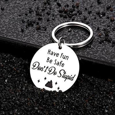 Don't Do Stupid Keychain from Grandma Funny New Driver Gift GrandSon  Daughter