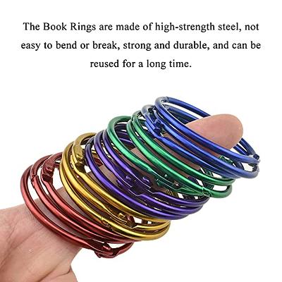 HAHIYO Metal Binder Ring 2 Inch Book Rings Key Ring Bulk Big Large