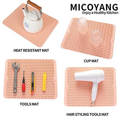 MicoYang Silicone Dish Drying Mat for Multiple Usage,Easy  clean,Eco-friendly,Heat-resistant Silicone Mat for Kitchen Counter or  Sink,Refrigerator or drawer liner Pink L 16 inches x 12 inches - Yahoo  Shopping