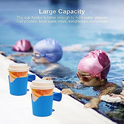 Poolside Cup Holder for Above Ground Pools, Pool Drinks Cup Holder for  Above Ground Pools, Pool Drink Holders for Party ONLY FITS 2 Inch or Less  Round