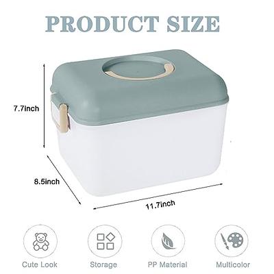 Storage Box with Detachable Lid, Transparent Handle, Multifunctional Plastic,  Portable Clothes Toys Sorting Box, Household Supplies 