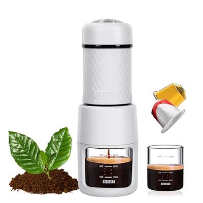 STARESSO Classic Portable Espresso Maker,Unique 2IN1 Travel Coffee Maker,Compatible  Capsules and Ground Coffee,Manual Espresso Machine,Mini Hand Press Coffee  Maker for Kitchen travel,camping,hiking - Yahoo Shopping