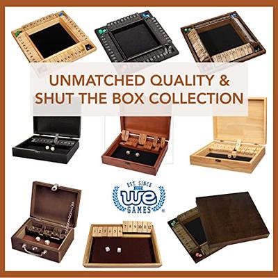 Juegoal Wooden 4 Players Shut The Box Dice Game, Classics Tabletop Version  and Pub Board Game, 12 inch