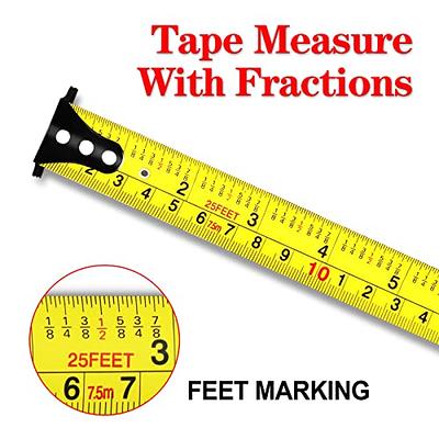 Wide Blade Tape Measure - 25ft - Engineer's/Dual Scale