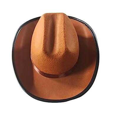  Jeyiour Western Cowboy Hat with 6 Pcs Cowboy Hat Band  Replacement Handmade Ethnic Western Hat Belts Dark Brown Cowgirl Hat Cowboy Hat  Accessories for Western Party Supplies : Clothing, Shoes 