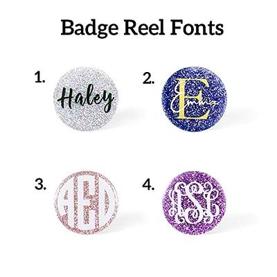 Badge Reel & Badge Buddy Vertical and Horizontal, Custom Glitter Acrylic  Badge Card, Nurse Badge Holder RN, Personalized Tags for Id Badges, Nurse  Id Decor