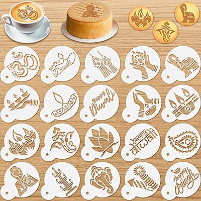 Birthday Cake Stencils Embossing Cake Printing Templates Cupcake Decorating  Supplies for Wedding Party 4Pcs Cake Spray Moulds - Yahoo Shopping