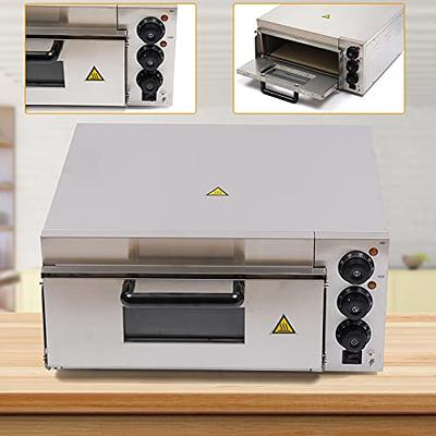 2000W Countertop Pizza Oven Electric Pizza Maker Stainless Steel Bake  Broiler US