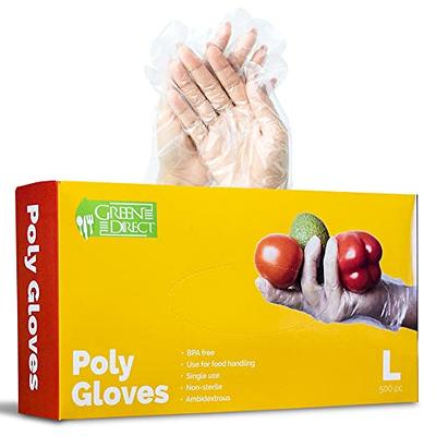 1000 Poly Disposable Kitchen Gloves Medium, BPA Free, Food Grade