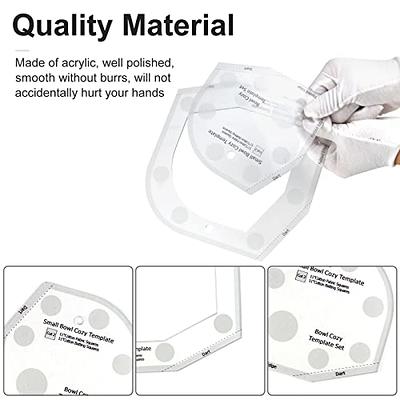 Hothingwell Bowl Cozy Template Cutting Ruler Set, Transparent Quilting  Templates for DIY Kitchen Art Craft Acrylic Stencil Cut On Fold Sewing (3  Size) - Yahoo Shopping