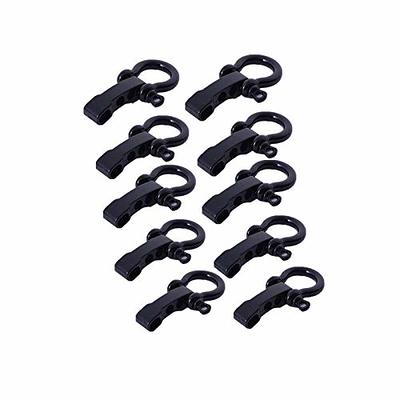 DODXIAOBEUL 10 Sets Bow Shackle,D Ring Shackle,of Alloy Umbrella Rope Buckle,  Adjustable D Shackles Buckle Umbrella Rope Bracelet Buckle U Shape Screw  Pin Anchor Shackle,Does Not Fade (Black) - Yahoo Shopping