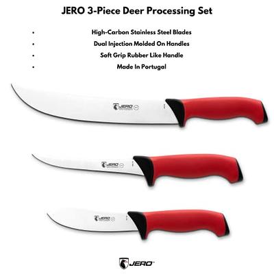 Jero Pro Series TR 3 Piece Butcher Set - Cimeter, Boning Knife