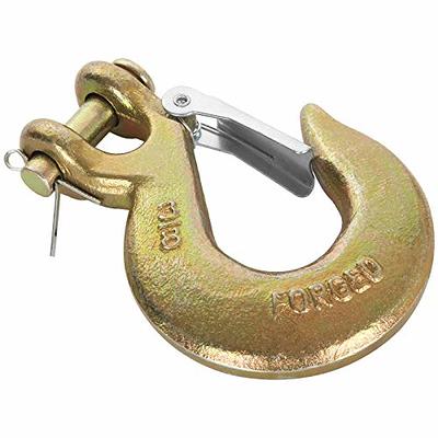4 Pack 3/8 Inch Clevis Slip Hook, Clevis Safety Hook with Safety