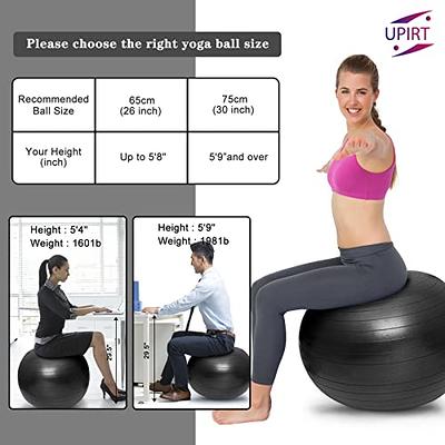 GELE Exercise Ball, Thick Anti-Slip & Anti-Burst Yoga Pilates Ball