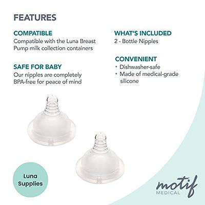 Lansinoh Baby Bottles for Breastfeeding Babies with 3 Slow Flow Nipples  (Size 2S) - 5oz/3ct