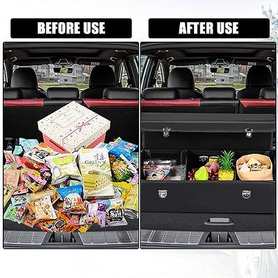 Paterr 2 Pcs 30 Inches Large Collapsible Car Trunk Organizer with Lid for  SUV Faux Leather Car Trunk Storage for Vehicle Truck Multiple Compartment  Adjustable Large Auto Grocery Storage Box, Black - Yahoo Shopping