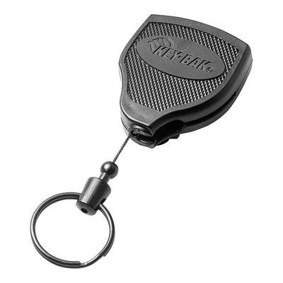 KEY-BAK Mid6 Standard-Duty Black Keychain with Swivel Belt Clip