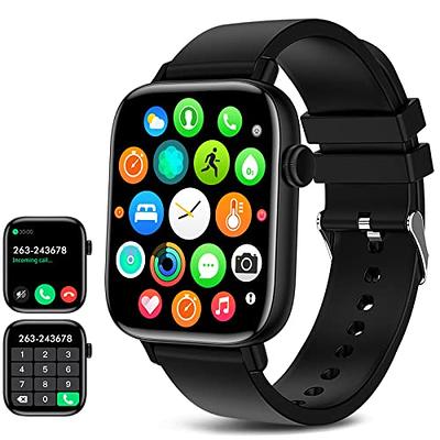 Smart Watch (Answer/Make Call), 1.7 Smartwatch Fitness Tracker for Android  and iOS Phones with Heart Rate Sleep Tracking, 28 Sport Modes, Blood