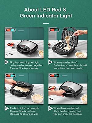 Ostba Sandwich Maker, Toaster and Electric Panini Press with Non-Stick Plates, LED Indicator Lights, Cool Touch Handle, Black