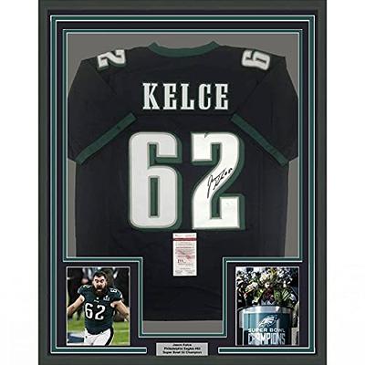 Framed Autographed/Signed Jalen Hurts 33x42#1 Philadelphia Black Football  Jersey JSA COA