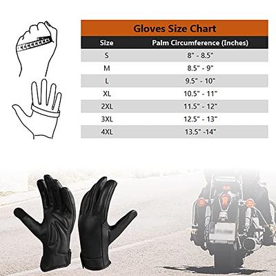 Winter Motorcycle Gloves Waterproof Motorbike Riding Gloves Touchscreen  Windproof Gloves for Motorcycle Ski Warm Gloves for Cold Weather (Black, M)