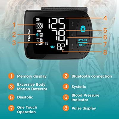 Meraw Blood Pressure Monitor Adult Cuff, Blood Pressure Cuff Monitor Wrist, Blood  Pressure Machine Home Use 5.3-8.5 Irregular Heartbeat Monitoring APP  Automatic Bluetooth High Accuracy Aspen Black - Yahoo Shopping