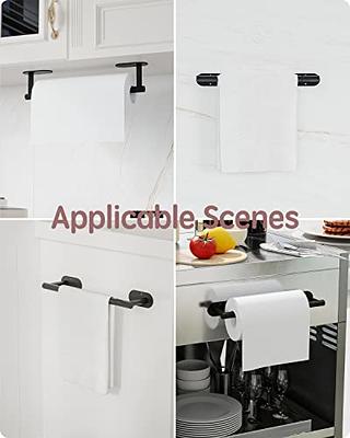 YIGII Adhesive Paper Towel Holder Under Cabinet - Stainless Steel Paper  Towel Rack Stick on Wall Mount for Kitchen, White - Yahoo Shopping