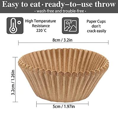 Standard Cupcake Liners, No Smell, Food Grade & Grease-proof Baking Cups Paper, Size: 200pc Cupcake Liners, Brown