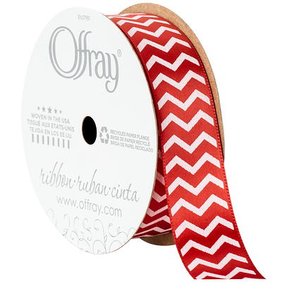 Offray Ribbon, Red 1 1/2 inch Double Face Satin Polyester Ribbon