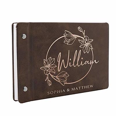 Personalized Leather Guest Book