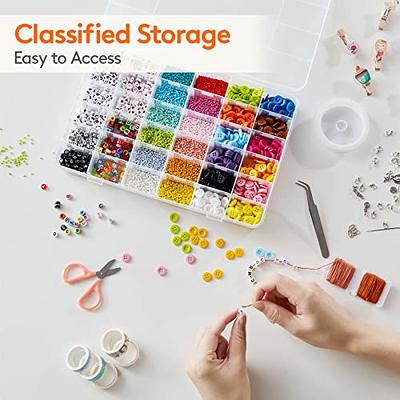 Plastic Organizer Box, 2 Pack Clear Bead Organizer For Jewelry Tackle  Earring Craft Beads(15 Grids)