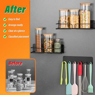 4 Pack Magnetic Spice Rack for Refrigerator, Next to Fridge Spice Organizer  Magnetic Shelf for Small Apartment RV Kitchen Whiteboard Classroom