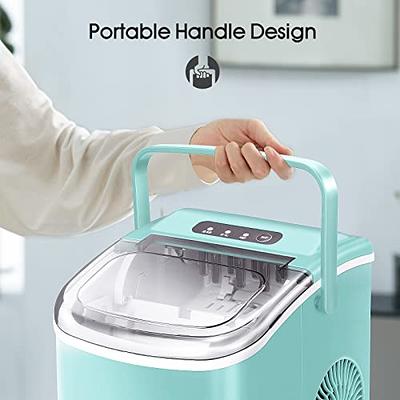 Ice Makers Countertop,Portable Ice Maker Machine with Handle,Self