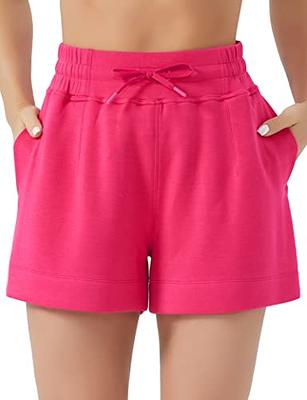Cheap Women Shorts Summer High Elastic Lace Up Drawstring Wide Leg Sweat  Short Fitness Running Shorts Loose Casual Large Sports Pants