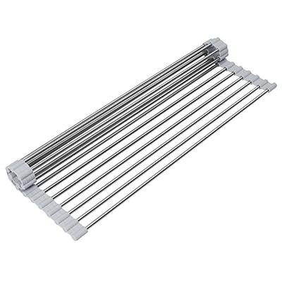 PXRACK Dish Drying Rack, Expandable(12.8-21.5) Rack with Utensil