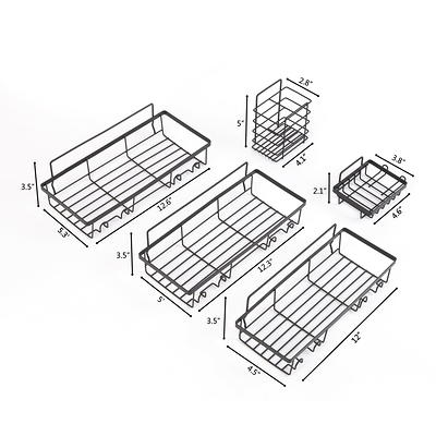 Posyla Shower Caddy, 5 Packs Organizers with 3 Shelves 2 Soap