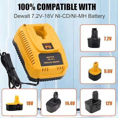 Battery Charger for Black and Decker 7.2V 9.6V 12V 14.4V 18V Ni-MH/Ni-Cd  Batteries