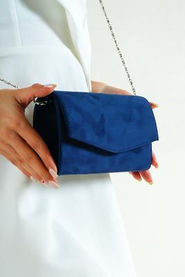 Slouchy Bag - Royal Blue Suede