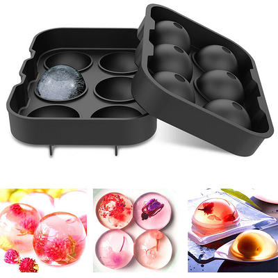 Ice Cube Silicone Trays 1.8 Inch Ice Ball Maker Mold for Whiskey