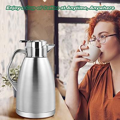 61oz Coffee Carafe Airpot Insulated Coffee Thermos Urn Stainless Steel Vacuum  Thermal Pot Flask Dispenser for Coffee, Hot Water, Tea, Hot Beverage - Keep  12 Hours Hot, 24 Hours Cold (Gold) … - Yahoo Shopping